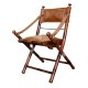 leather safari folding chair
