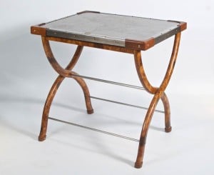 safari folding table with africa map